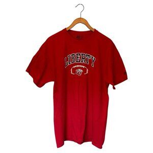 Liberty Flames Red S/S T-Shirt Men's Size XL Russell NCAA LU